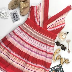 Garnet Hill• multicolored striped• dress